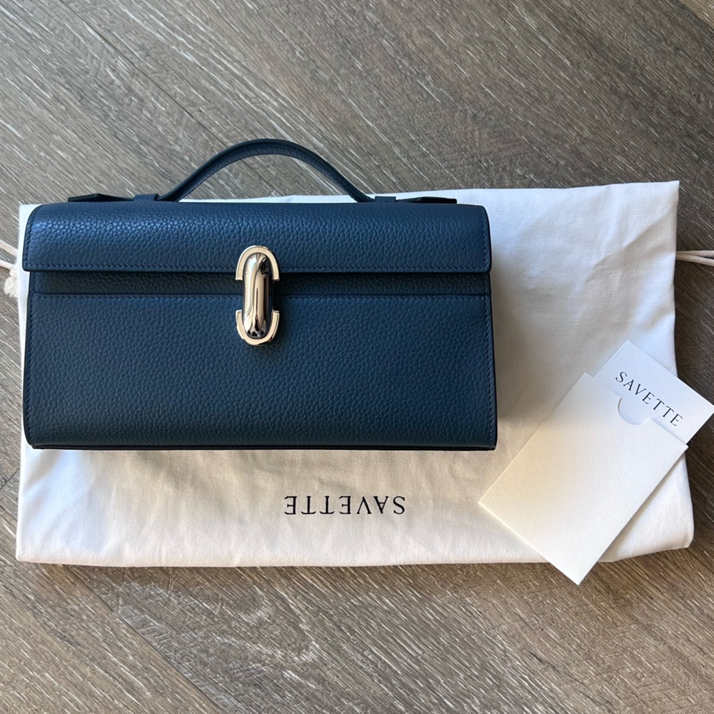 Savette Symmetry Pochette Clutch Bag Ocean
